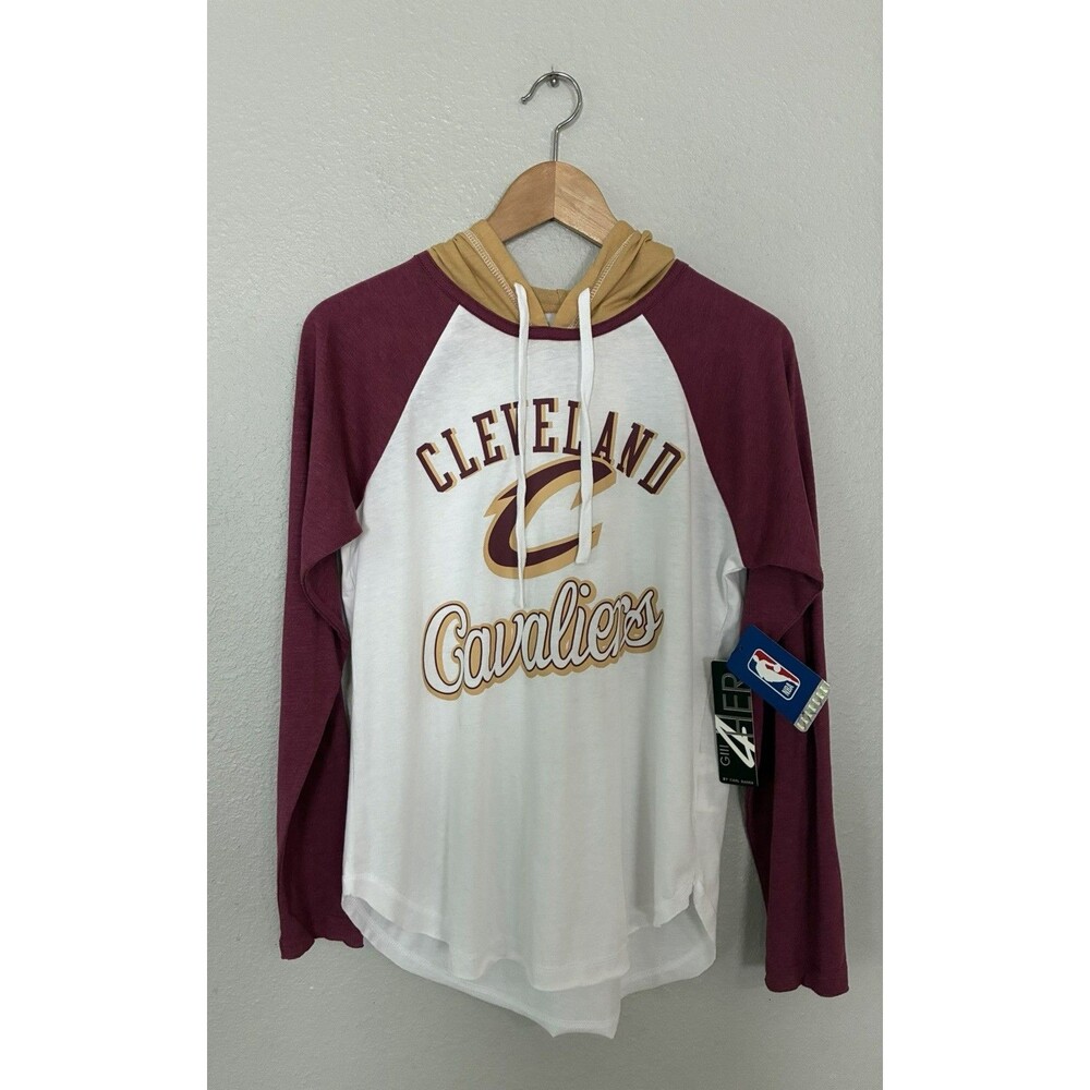 Women's Small Cleveland Cavaliers G-III 4Her Carl Banks Hooded Long Sleeve Shirt